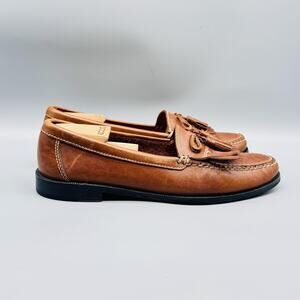 Cole Haan Shoes Mens 11.5 Brown Leather Tassel Kiltie Loafers Moc Slip On Dress